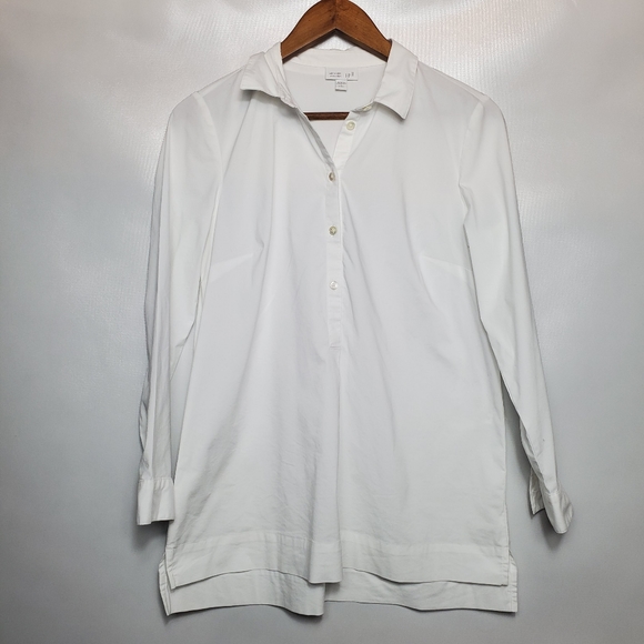 J. Jill Tops J Jill White Shirt Collection Button Front Tunic